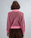 Bicolor Wool Cropped Sweater Pink