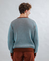 Bicolor Wool Sweater Blue