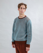 Bicolor Wool Sweater Blue