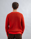 Bicolor Wool Sweater Red