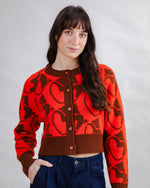 Heart Wool Cropped Cardigan