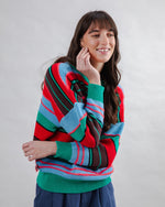 Multistriped Sweater Batwing