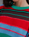 Multistriped Sweater Batwing