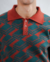 Chocolate Jacquard Polo