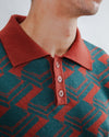 Chocolate Jacquard Polo