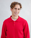 Knitted Polo Red