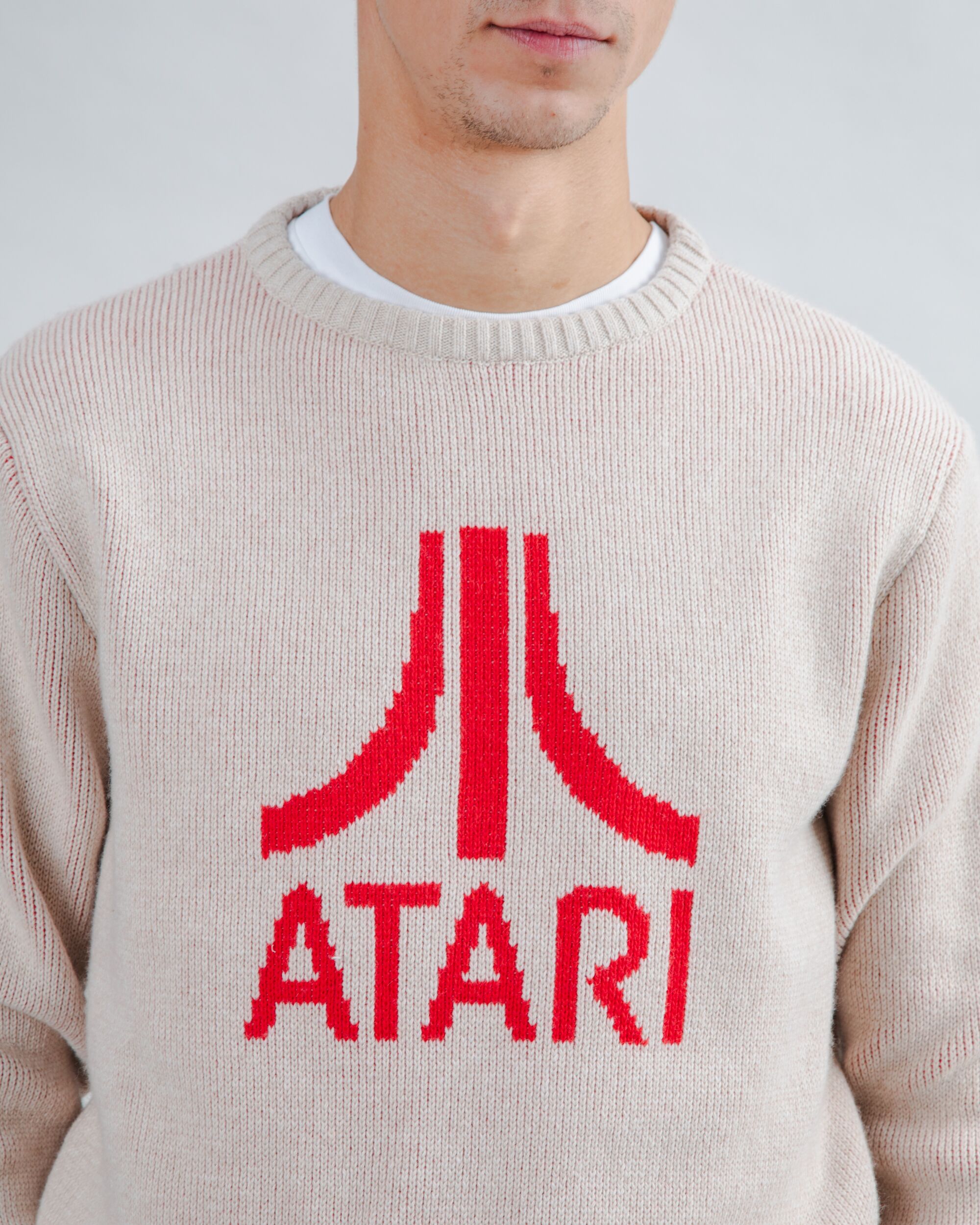 Atari Sweater Logo Jacquard Red