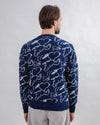 Peanuts Sweater Jacquard Navy