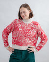 Cropped Sweater Noodles Jacquard