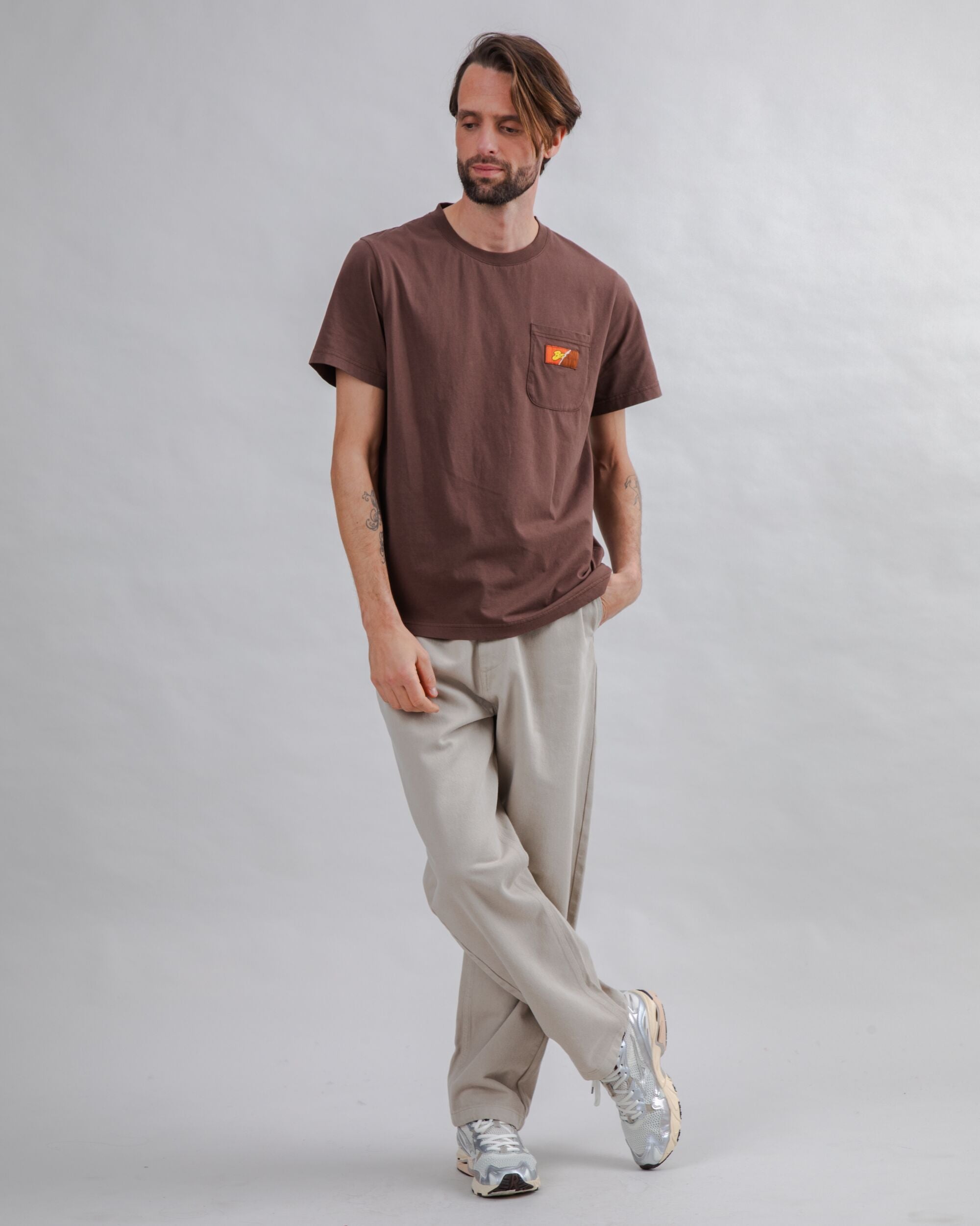 Choco Label T-shirt Brown