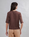 Bombon Label Squared Tee Brown