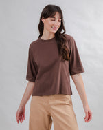 Bombon Label Squared Tee Brown