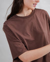 Bombon Label Squared Tee Brown