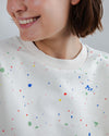 Splash Paint Rounded Sweatshirt Ecru