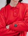 Brava Gum Polo Sweatshirt Red