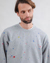 Splash Paint Sweatshirt Grey