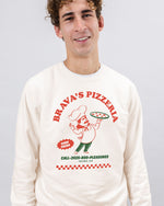 Hot & Brava Pizza Sweatshirt White