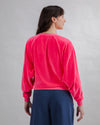 Velvet Raglan Sweatshirt Pink