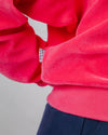 Velvet Raglan Sweatshirt Pink