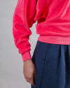 Velvet Raglan Sweatshirt Pink