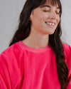 Velvet Raglan Sweatshirt Pink