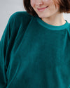 Velvet Raglan Sweatshirt Green