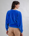 Velvet Raglan Sweatshirt Klein Blue