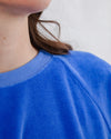 Velvet Raglan Sweatshirt Klein Blue