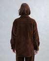 Corduroy Long Overshirt Chocolate