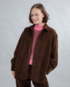 Corduroy Long Overshirt Chocolate