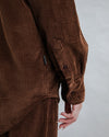 Corduroy Long Overshirt Chocolate