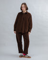 Corduroy Long Overshirt Chocolate