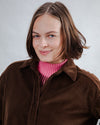 Corduroy Long Overshirt Chocolate