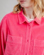 Corduroy Boxy Shirt Pink