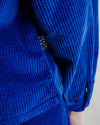 Corduroy Boxy Shirt Blue