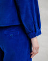 Corduroy Boxy Shirt Blue