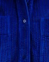 Corduroy Boxy Shirt Blue