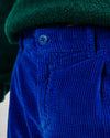 Corduroy Pleated Chino Pants Klein Blue