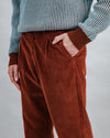 Corduroy Pleated Chino Pants Copper