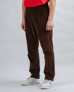 Corduroy Pleated Chino Pants Chocolate