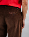 Corduroy Pleated Chino Pants Chocolate