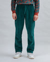 Corduroy Pleated Chino Pants Forest Green