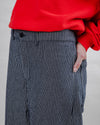 Denim Stripes Straight Leg Pants