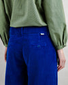 Corduroy Pleated Pants Klein Blue