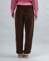 Corduroy Pleated Pants Chocolate