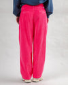 Corduroy Pleated Pants Pink