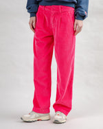 Corduroy Pleated Pants Pink