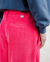 Corduroy Pleated Pants Pink