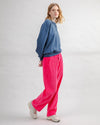 Corduroy Pleated Pants Pink