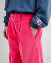 Corduroy Pleated Pants Pink